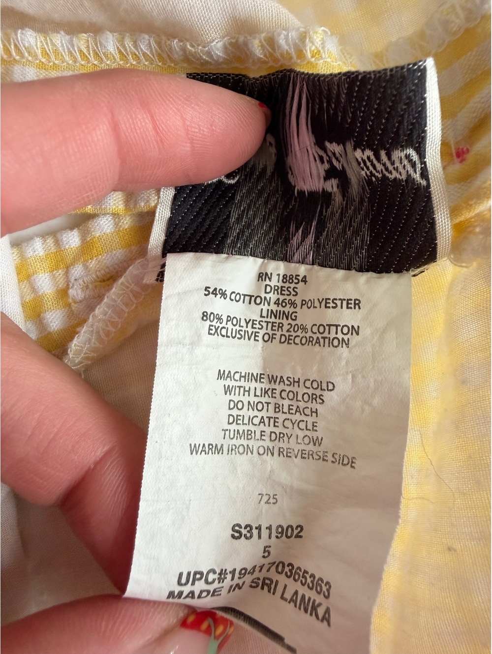 Rare Editions Colorblock Gingham Flip Flop Dress Size 5 - Picture 4 of 5